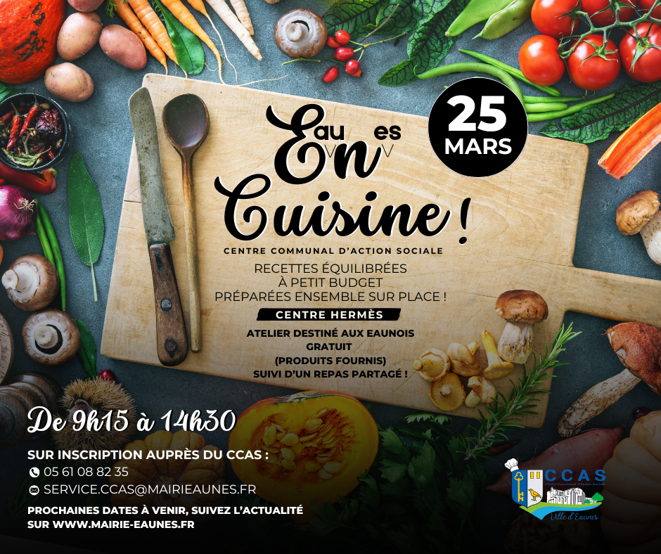 Affiche Eaunes en Cuisine mars 2026 - ok