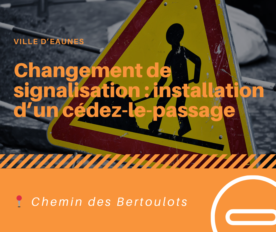 info travaux - ch. des Bertoulots