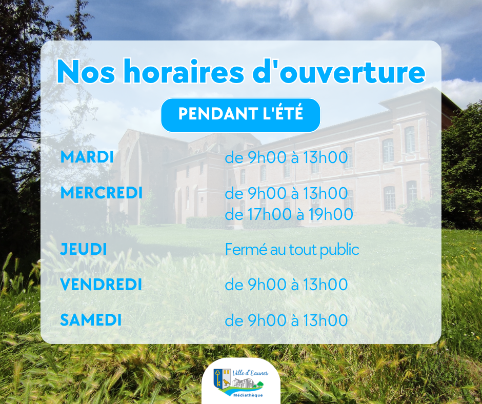 horaires ouverture média FB